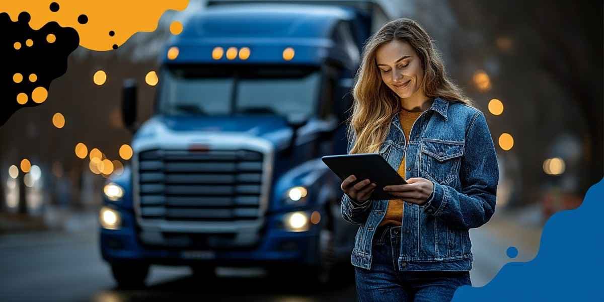 Truck on road